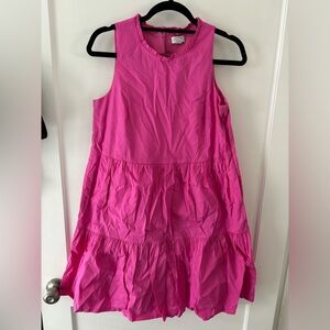 JCrew pink midi dress
